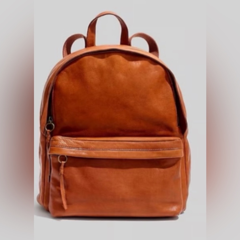 Madewell The Lorimer Camel Leather Backpack